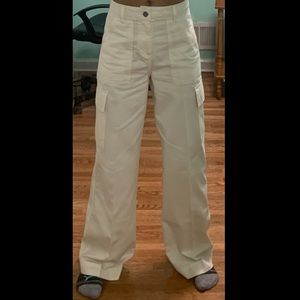 White cargo style pants